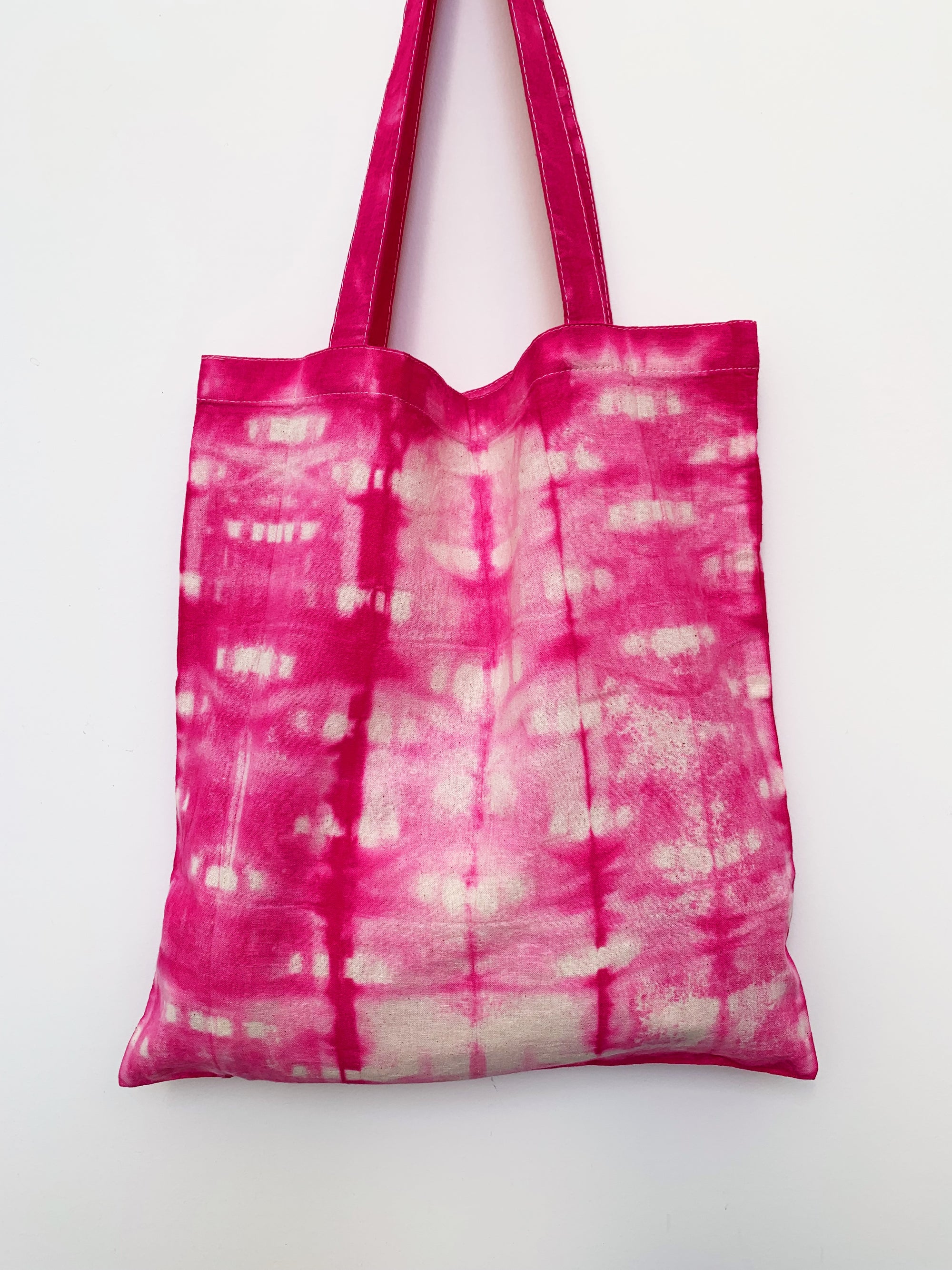 Pink Tourmaline - Shibori-Dyed Project Bag - Crystal Collection