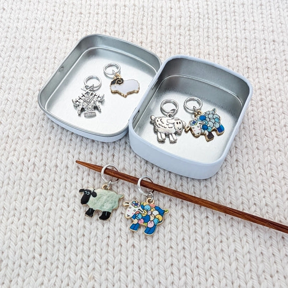 Sheep - Ring Stitch Markers by Pretty Warm